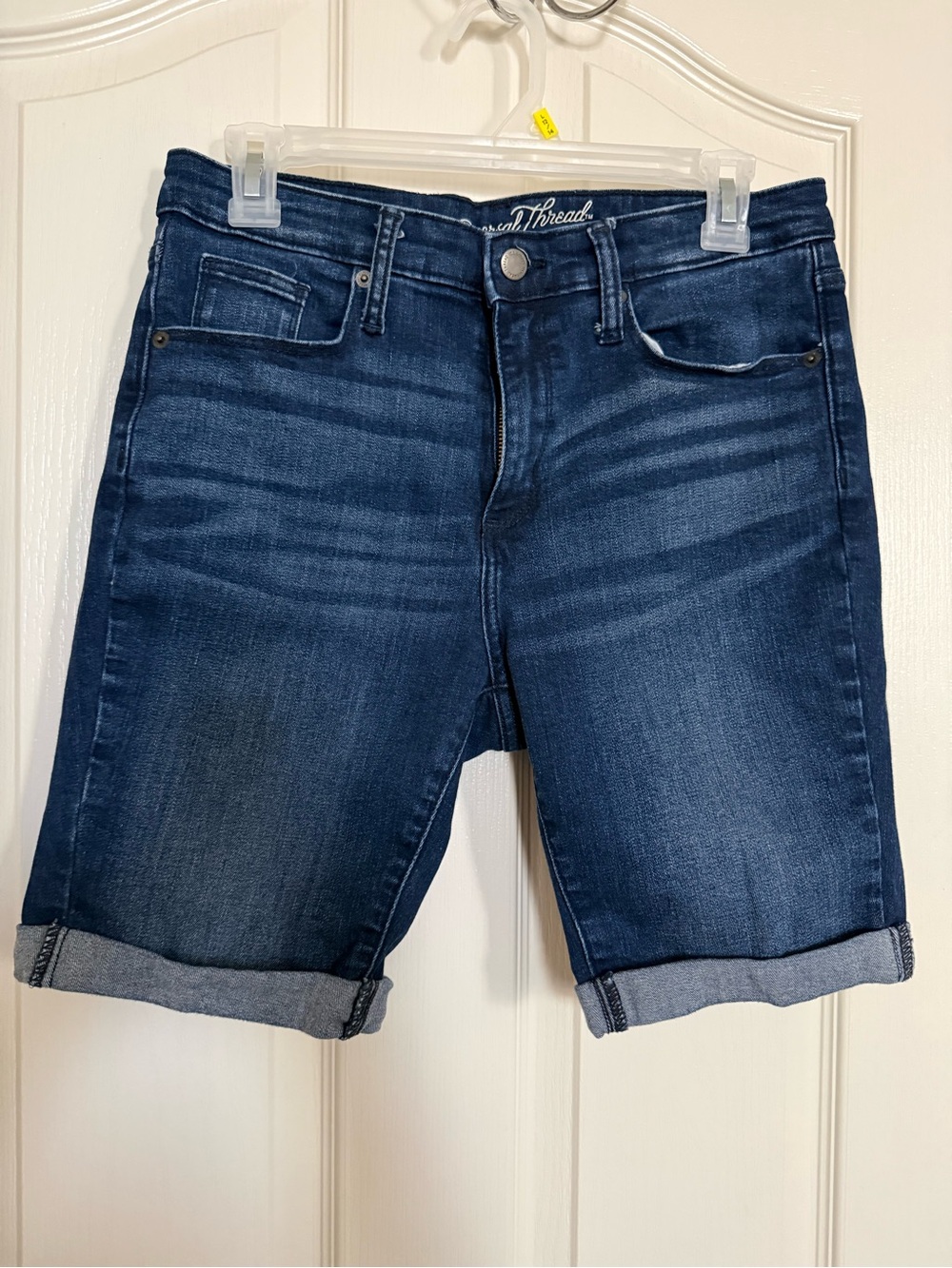 Universal Thread Dark Blue Roll-Cuff Jean Shorts